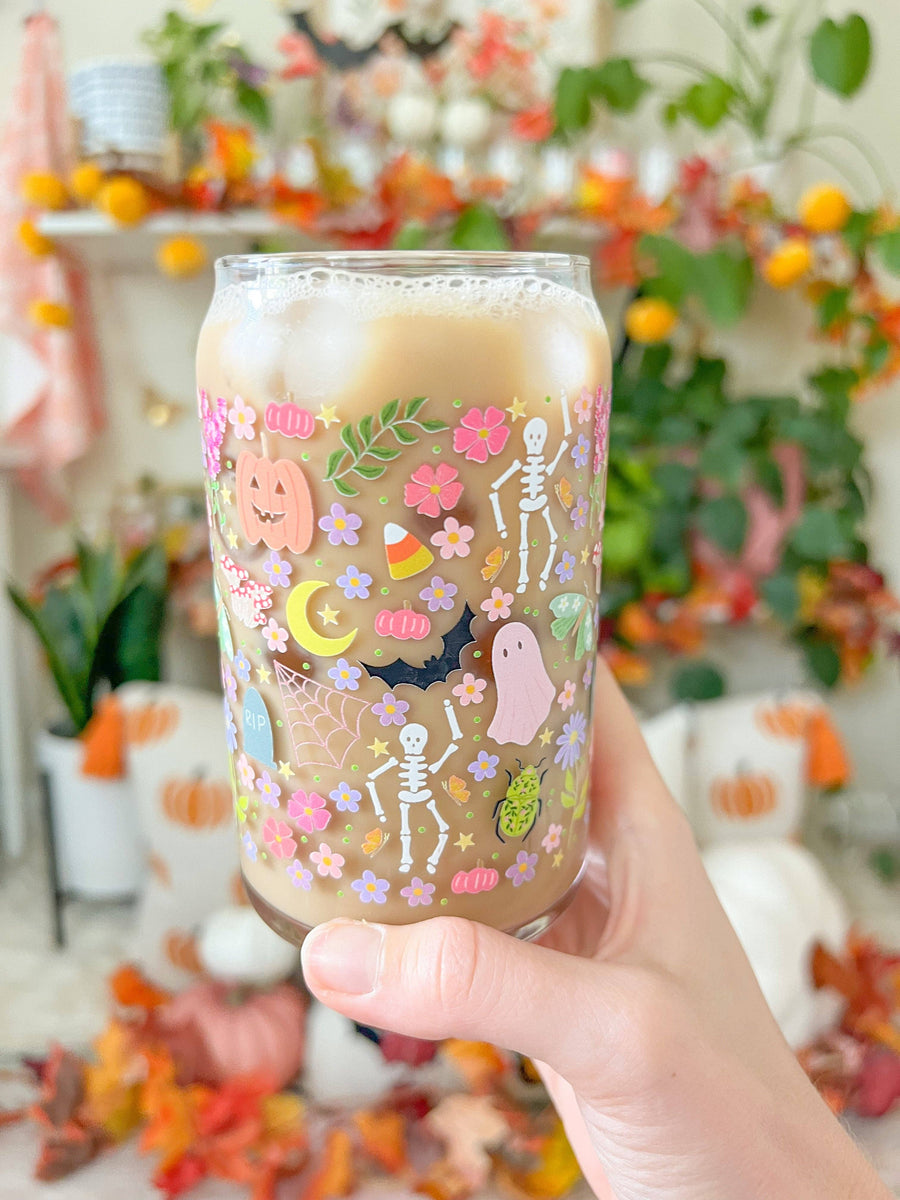 16oz Colorful Halloween Glass