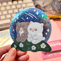 Stargazing Kitties Vinyl Sticker