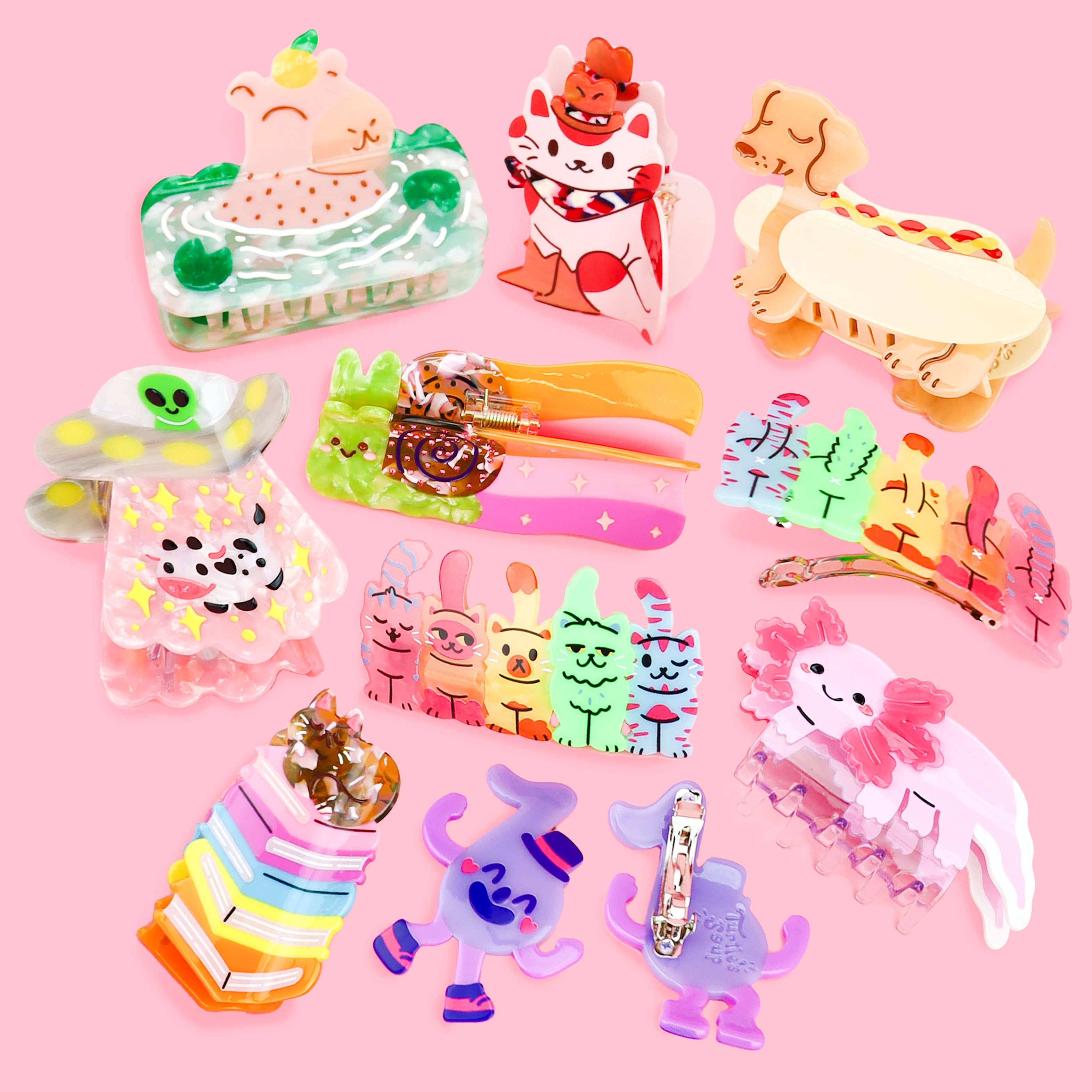 Capybara Hair Claw, Cute Hair Accessories, Shaped Hair Clips