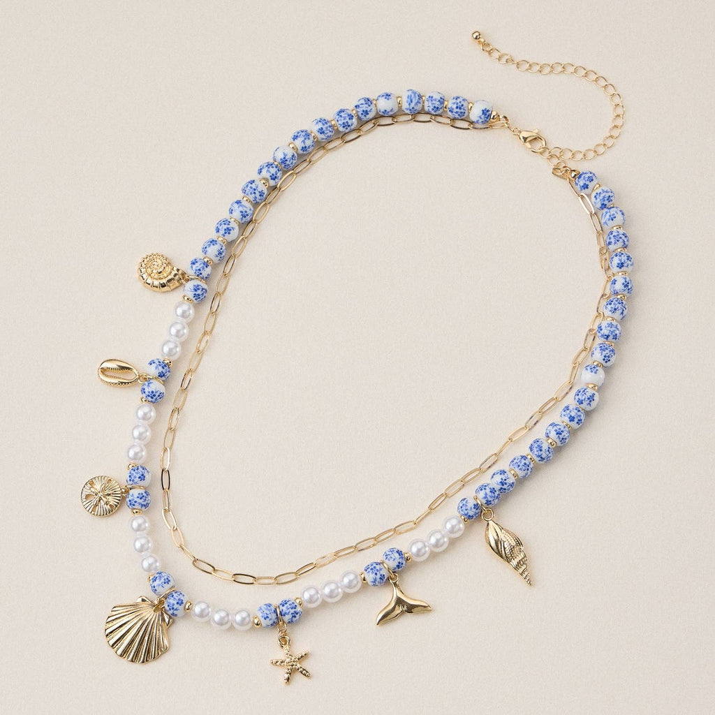 Seaside Charm Layered Bead Necklace