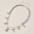 Seaside Charm Layered Bead Necklace