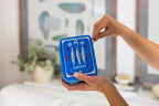 Velvet Jewelry Zip Case / Organizer - Sardine Can - Blue