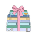 Bow Books Sticker