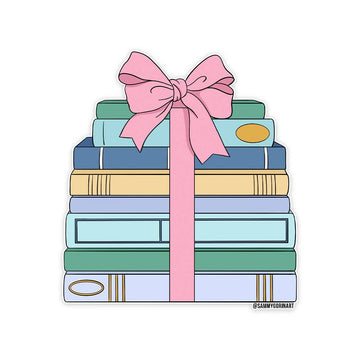 Bow Books Sticker