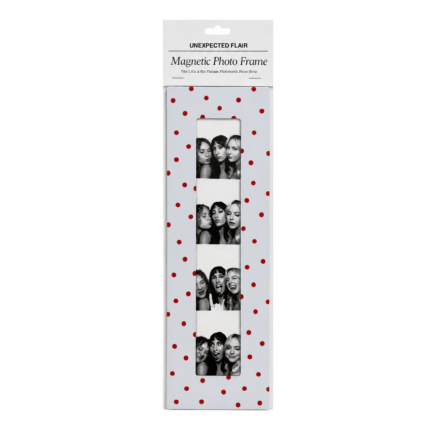 Magnetic Vintage Photobooth Frame - Red Polka Dot