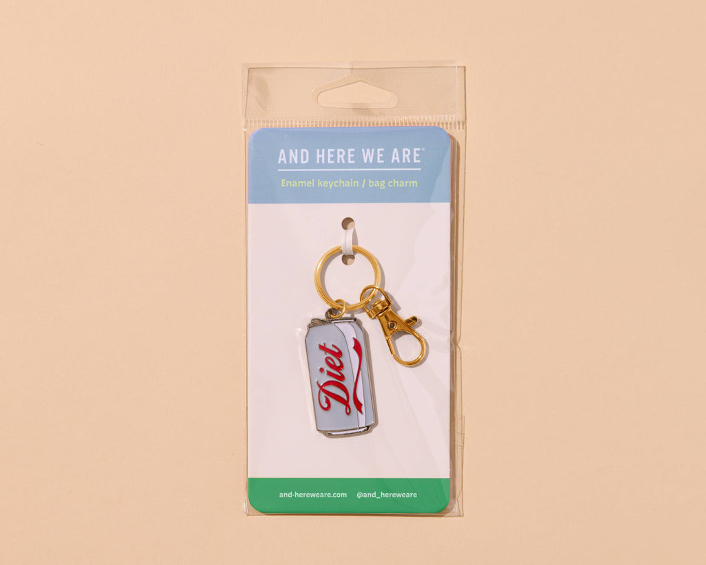 Diet Soda Enamel Keychain & Bag Charm