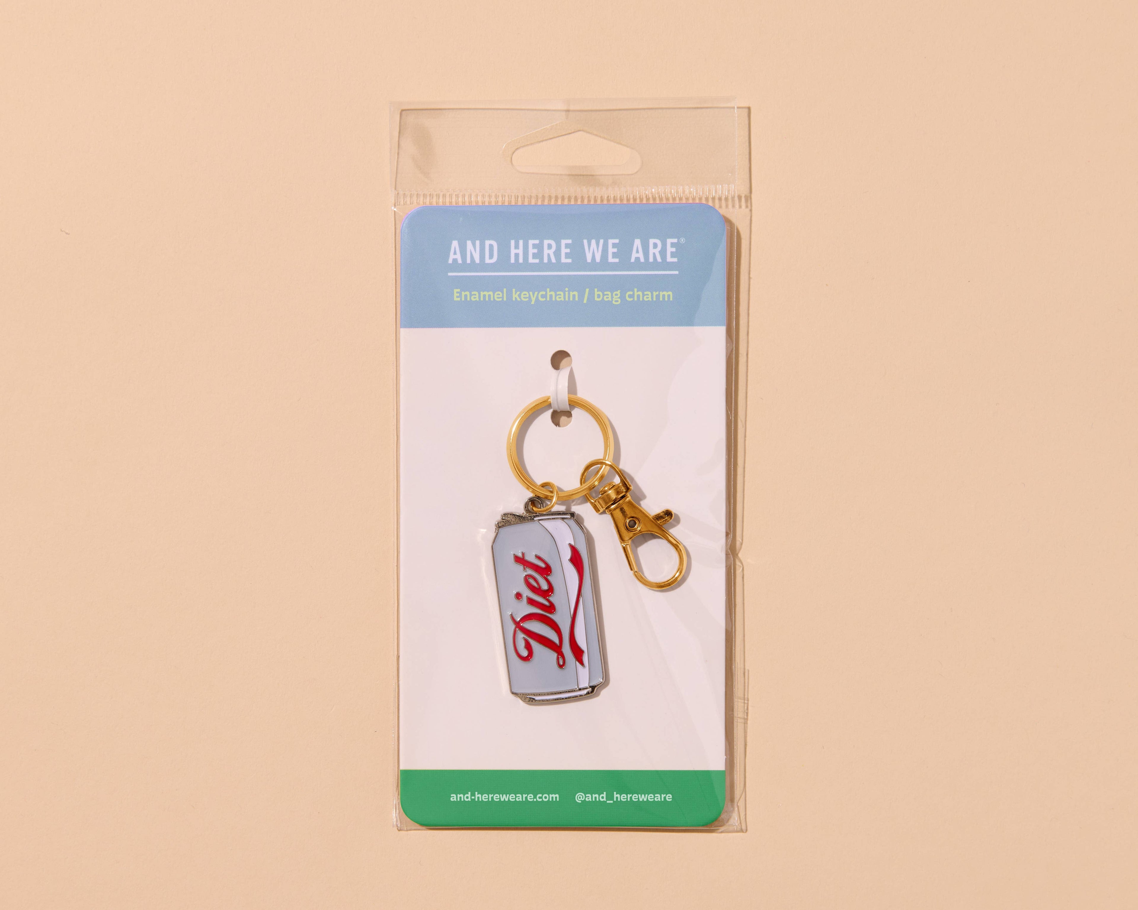 Diet Soda Enamel Keychain & Bag Charm