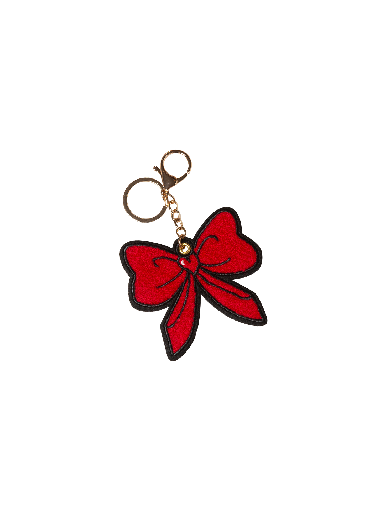 Red Bow Bag Charm Keychain
