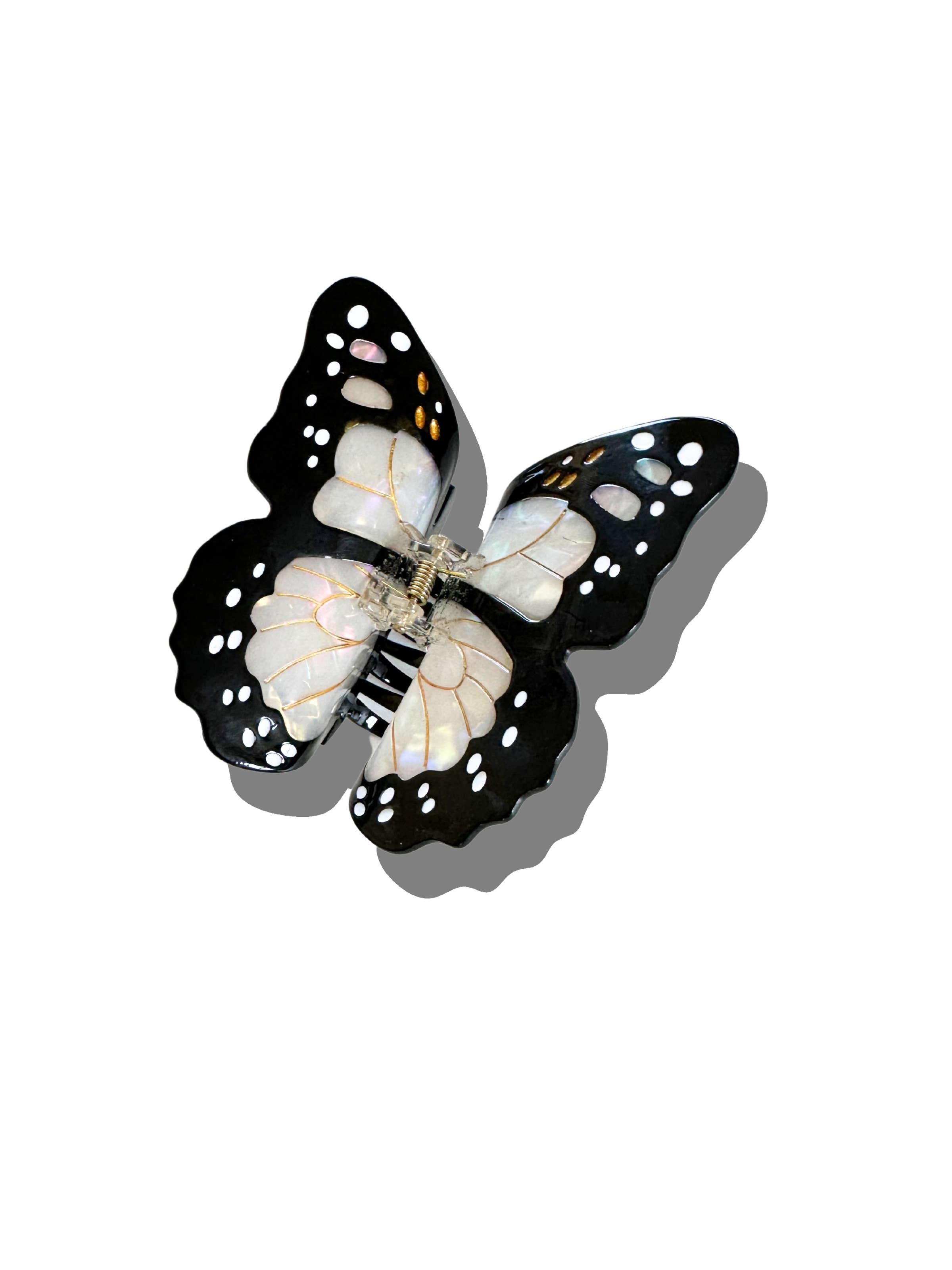 Hand-painted Monarch Butterfly Claw Hair Clip