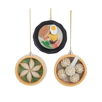 Asian Dumplings+Soup Ornaments