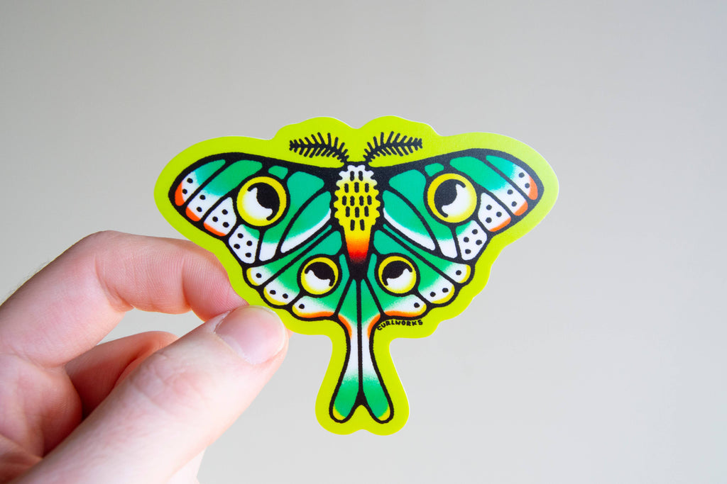 Luna Moth -  3" Vinyl Sticker