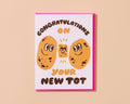 Letterpress New Baby Card—New Tot (Potato, Veggie, Sweet)