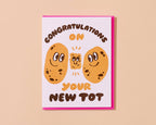 Letterpress New Baby Card—New Tot (Potato, Veggie, Sweet)