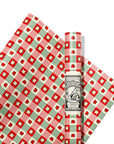 Poinsettia Plaid Wrapping Paper