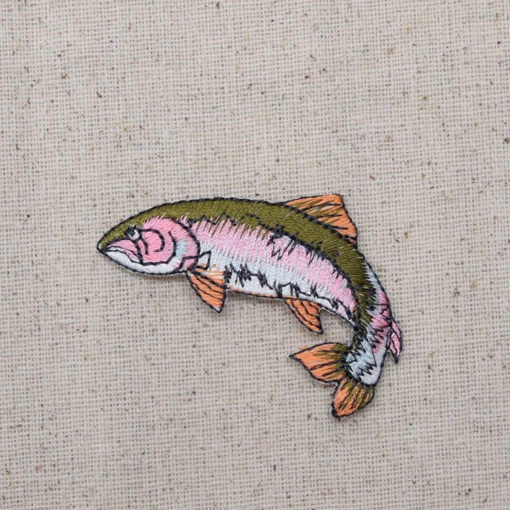 Natural Fish - Rainbow Trout, Iron on Patch