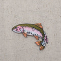 Natural Fish - Rainbow Trout, Iron on Patch