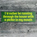 I'd Rather Be Running Through the House Bumper Sticker