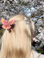 Hand-painted Emperor Silk Moth Claw Hair Clip