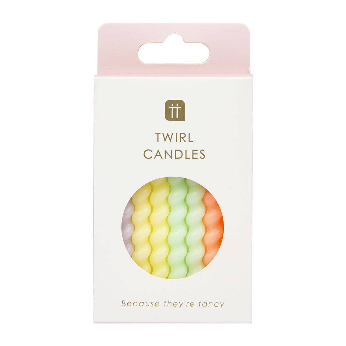 Pastels Twirl Birthday Candles - 8 Pack | Cake Candles |