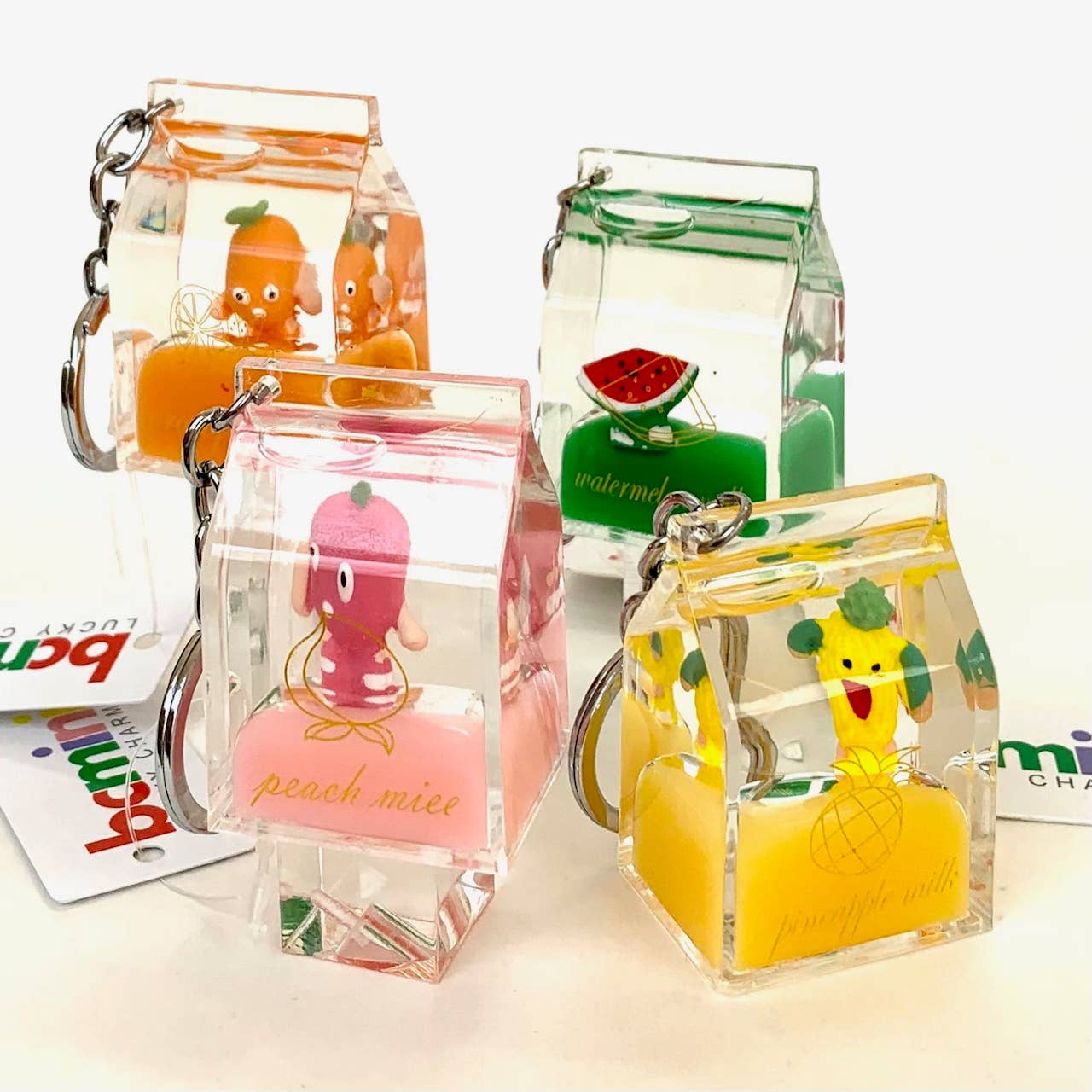 Fruit Milk Carton Key Charm