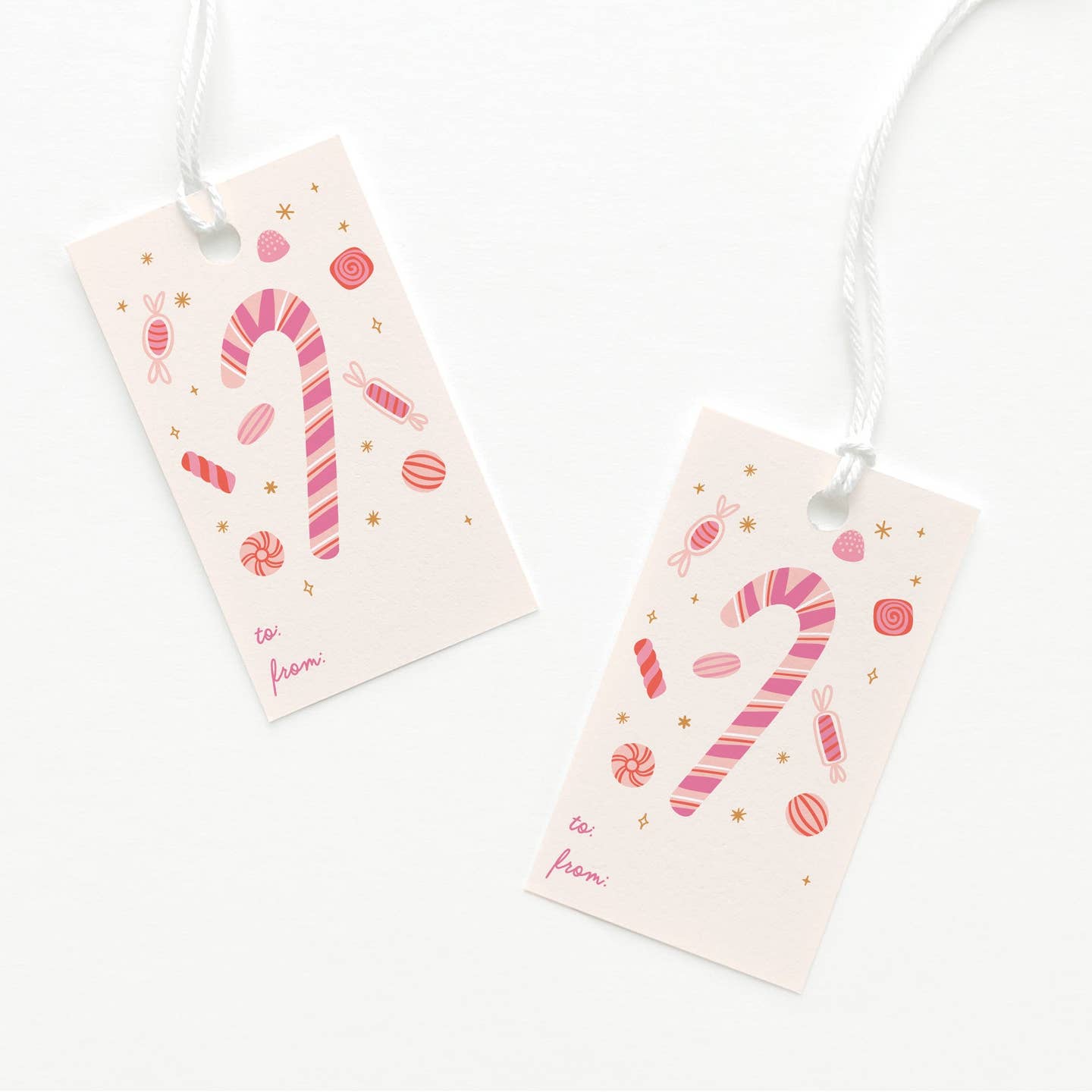 Candy Cane Gift Tag