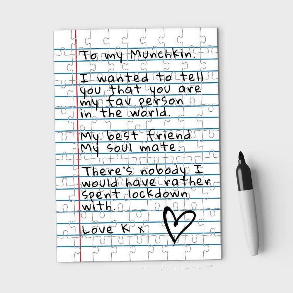Letter Jigsaw Puzzle | Personalized DIY Keepsake Gift