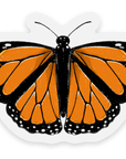 Clear Monarch Butterfly Sticker, 3x1.5 in.