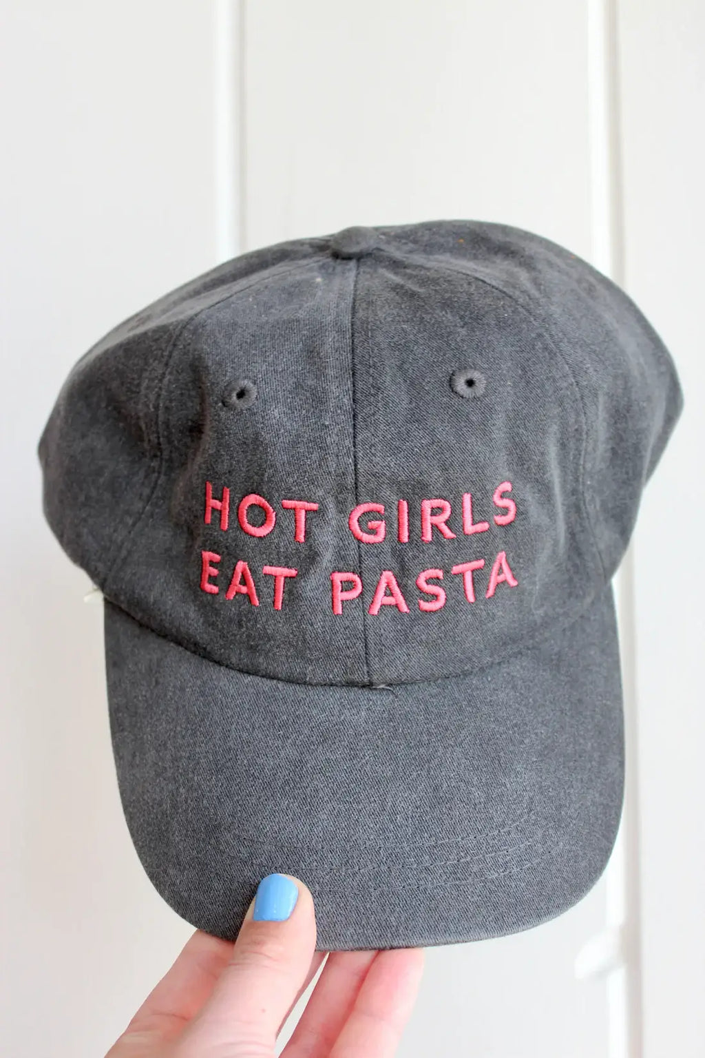 Hot Girls Eat Pasta Baseball Hat - foodie gift body positive