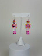 Pink Nutcracker - Holiday Earrings