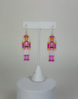 Pink Nutcracker - Holiday Earrings