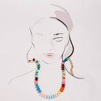 17 Inch Mixed Shaped Colored Resin Bead Necklace