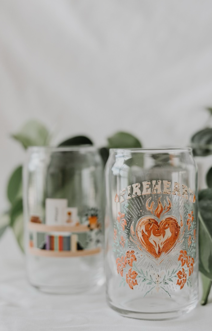 Fireheart Throne Of Glass Acotar SJM Book Lover Coffee Glass