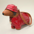 Faux Leather Raincoat Puppy Crossbody Bag