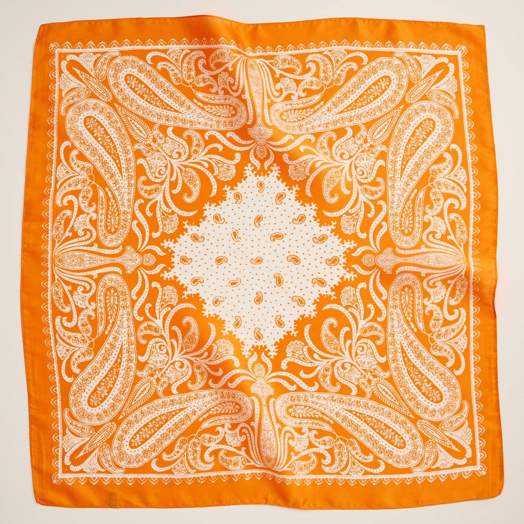 Silk Texture Paisley Bandana Scarf for Men & Women