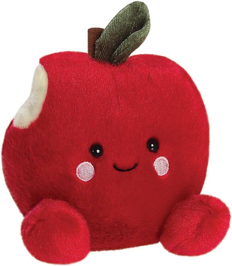 5" Plush Crisp Fall Red Apple Palm Pals