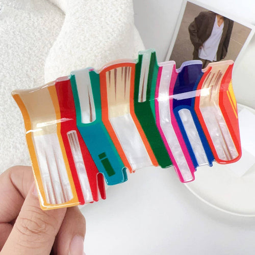 Book Style Acrylic Hair Claw Clip