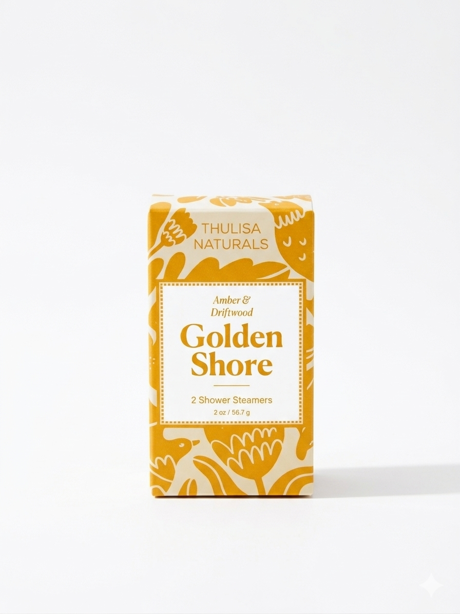 Golden Shore Shower Bomb | Amber + Driftwood