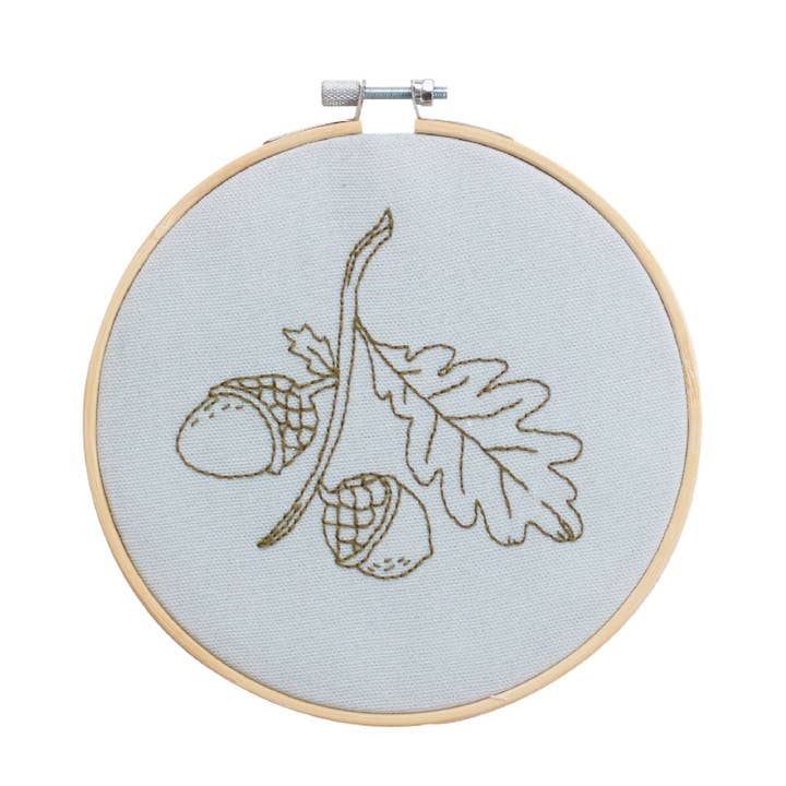 Acorn Embroidery Hoop Kit