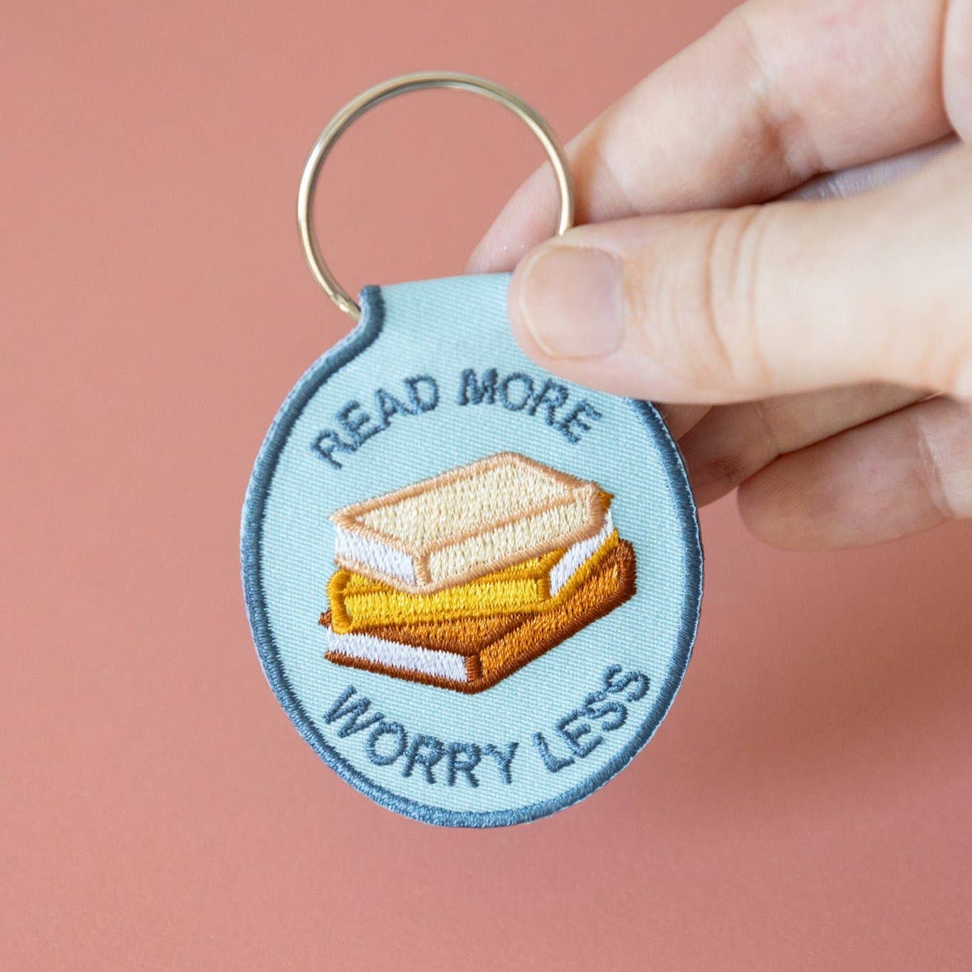 Read More Embroidered Keychain