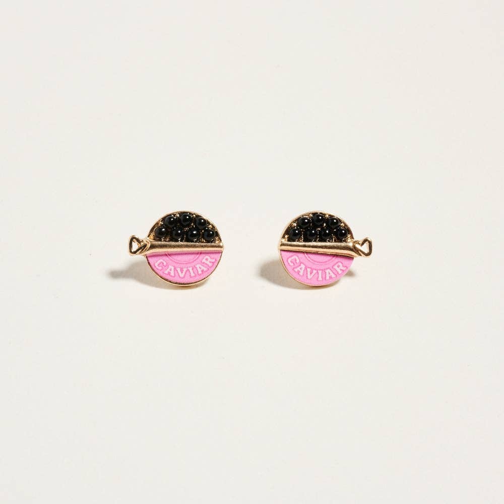 0.5 Inch Canned Caviar Bead Vacation Post Earrings