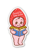 Strawberry Reading Doll Sticker