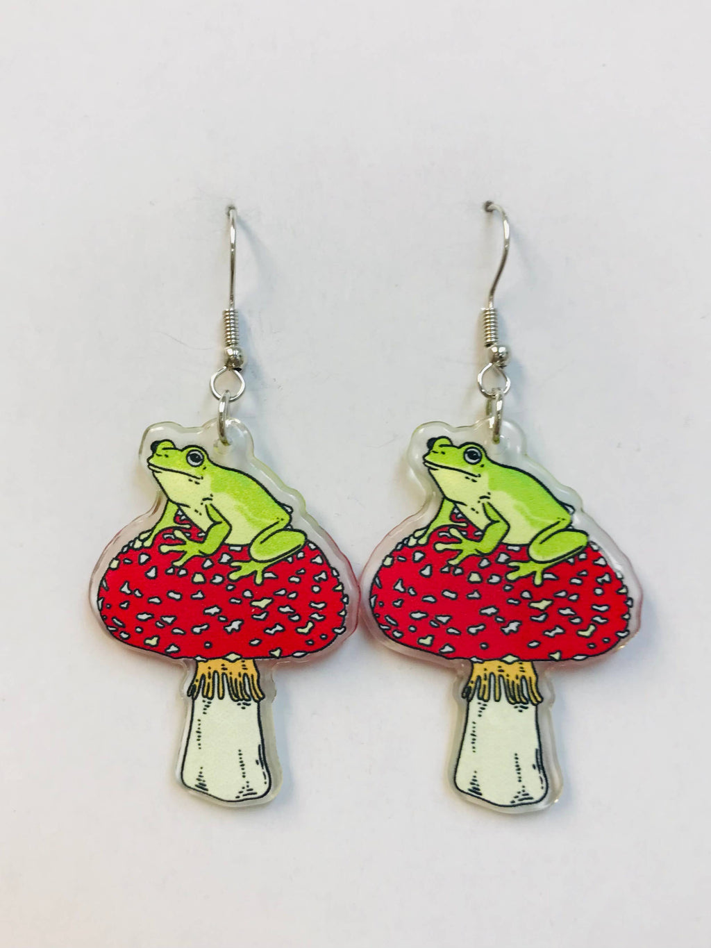 Acrylic Cute Pink Worm Earrings