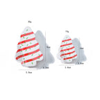 Festive Red Striped Christmas Tree Claw Clip