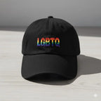 Rainbow LGBTQ Baseball Hats in Black