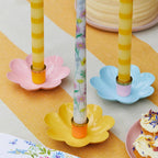Colored Enamel Flower Shaped Candle Holders | Mothers Day Gifts |