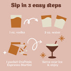Espresso Martini Cocktail/Mocktail Mixer Packet