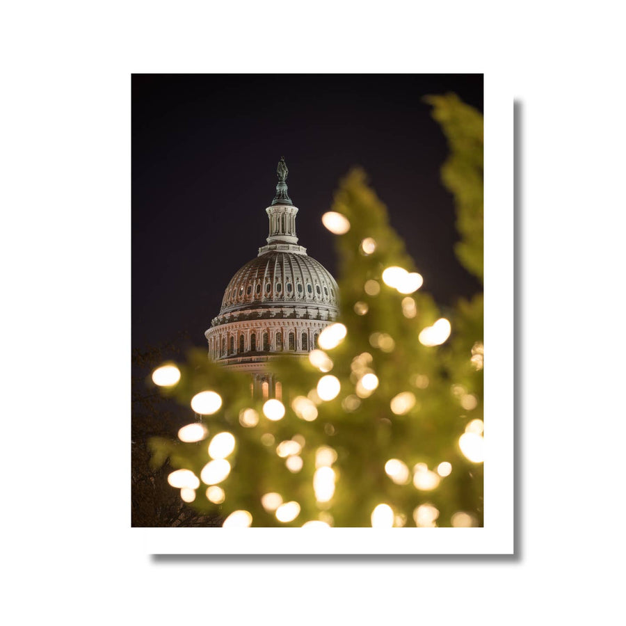 Capitol Christmas Lights 5x7 Print