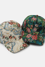 Floral Print in Brocade 5 Panel Baseball Cap