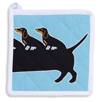 Reversible Dachshund Doxie and Puppies Potholder   