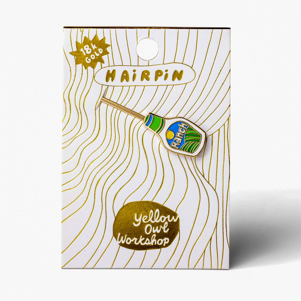 Ranch Hairpin | Ranch Dressing Gold Hair Pin